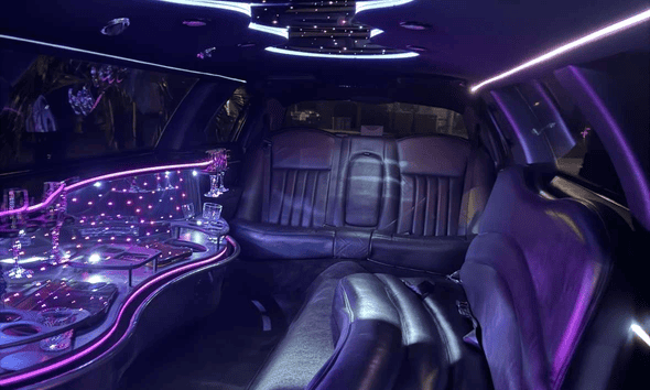 Lincoln Town Car limousine interior